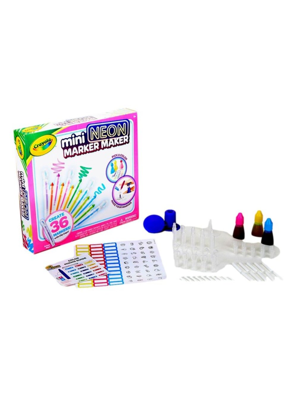 Crayola Mini Neon Marker Maker, 36 Markers